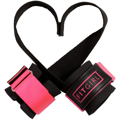 FITGIRL - Wrist Straps for Weightlifting for Women, Gym Lifting Wraps to Improve Muscle Gain for Legs, Back, Shoulders, Core