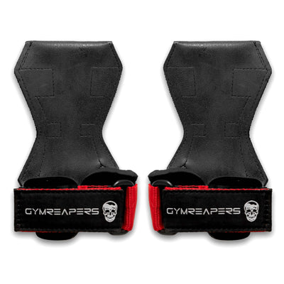 Gymreapers Weight Lifting Grips (Pair) for Heavy Powerlifting, Deadlifts, Rows, Pull Ups, with Neoprene Padded Wrist Wraps Support and Strong Rubber Gloves or Straps for Bodybuilding